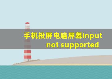 手机投屏电脑屏幕input not supported